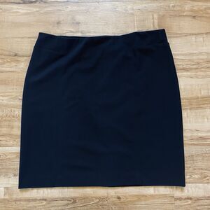 J. JILL XL Black Ponte Pencil Skirt A-Line Knee Length High Waist Stretch Slim